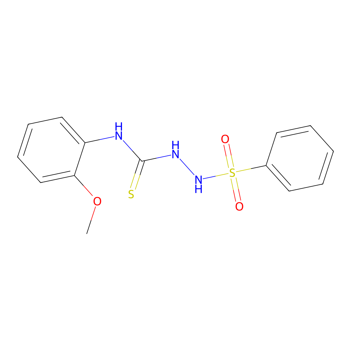 1-(Benzenesulfonamido)-3-(2-methoxyphenyl)thiourea molecular structure, CAS 81386-41-6