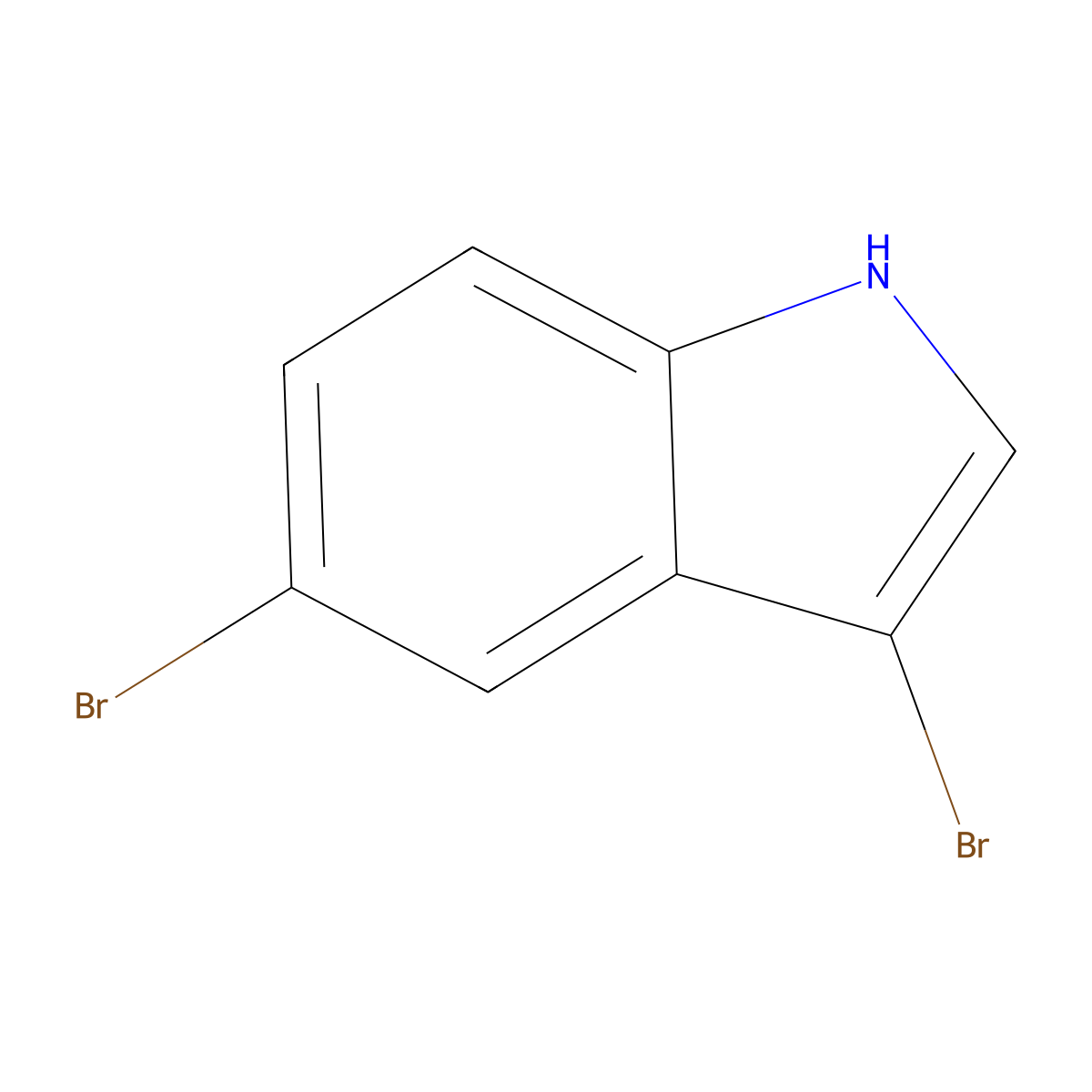 3,5-dibromo-1H-indole molecular structure, CAS 81387-89-5
