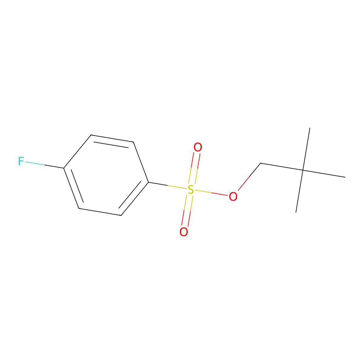 2,2-Dimethylpropyl 4-fluorobenzenesulfonate molecular structure, CAS 81390-32-1