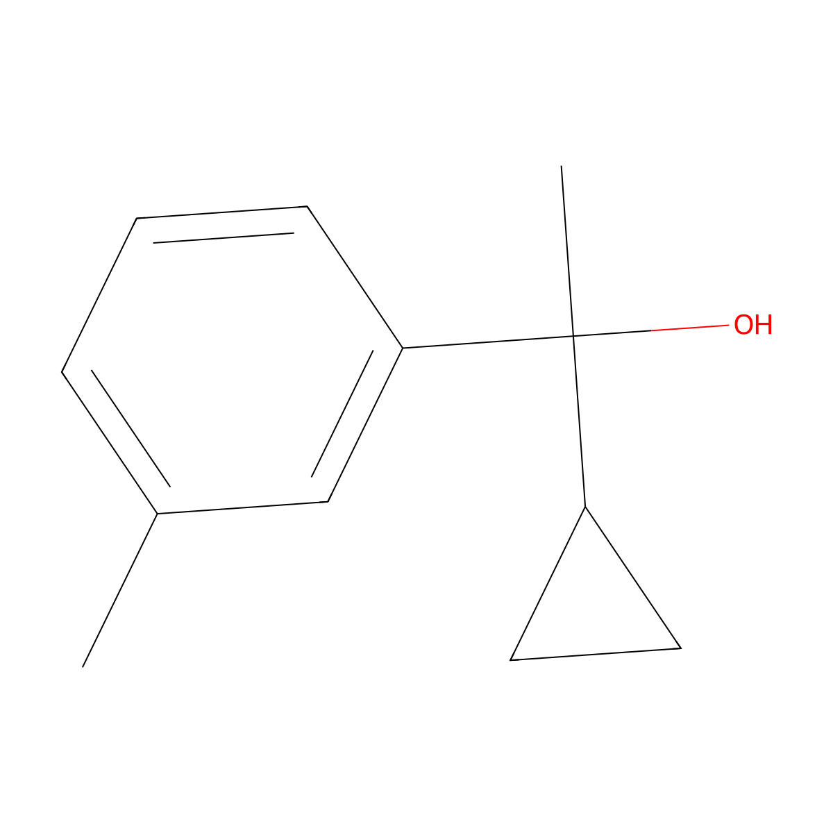 1-(3-Methylphenyl)-1-cyclopropyl ethanol molecular structure, CAS 81390-88-7