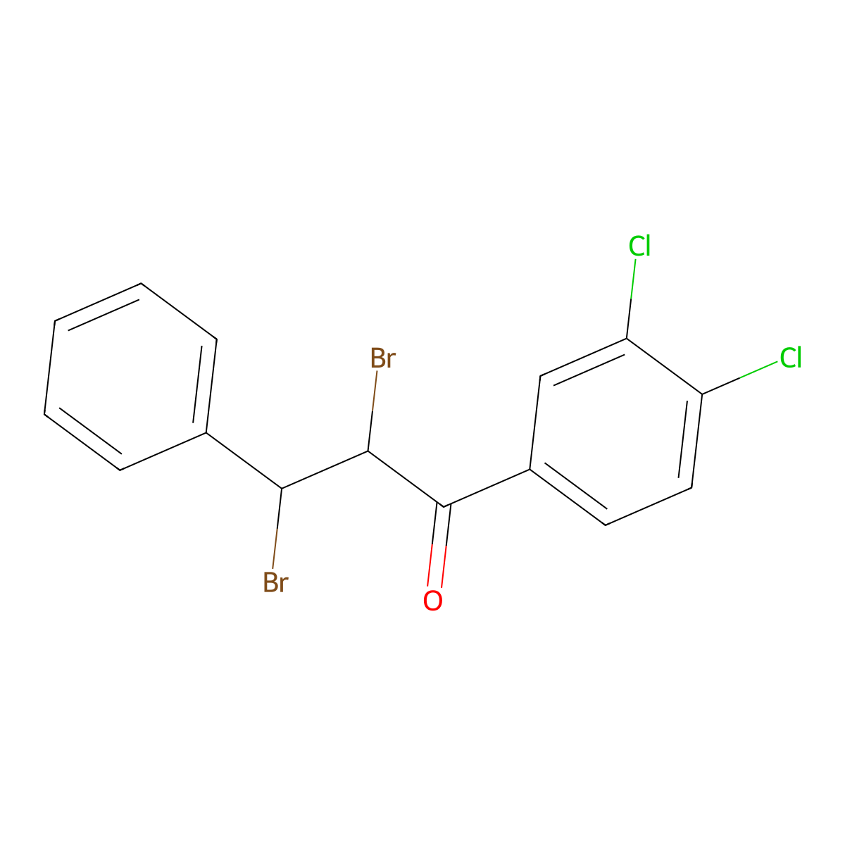 2,3-Dibromo-1-(3,4-dichlorophenyl)-3-phenylpropan-1-one molecular structure, CAS 81394-21-0