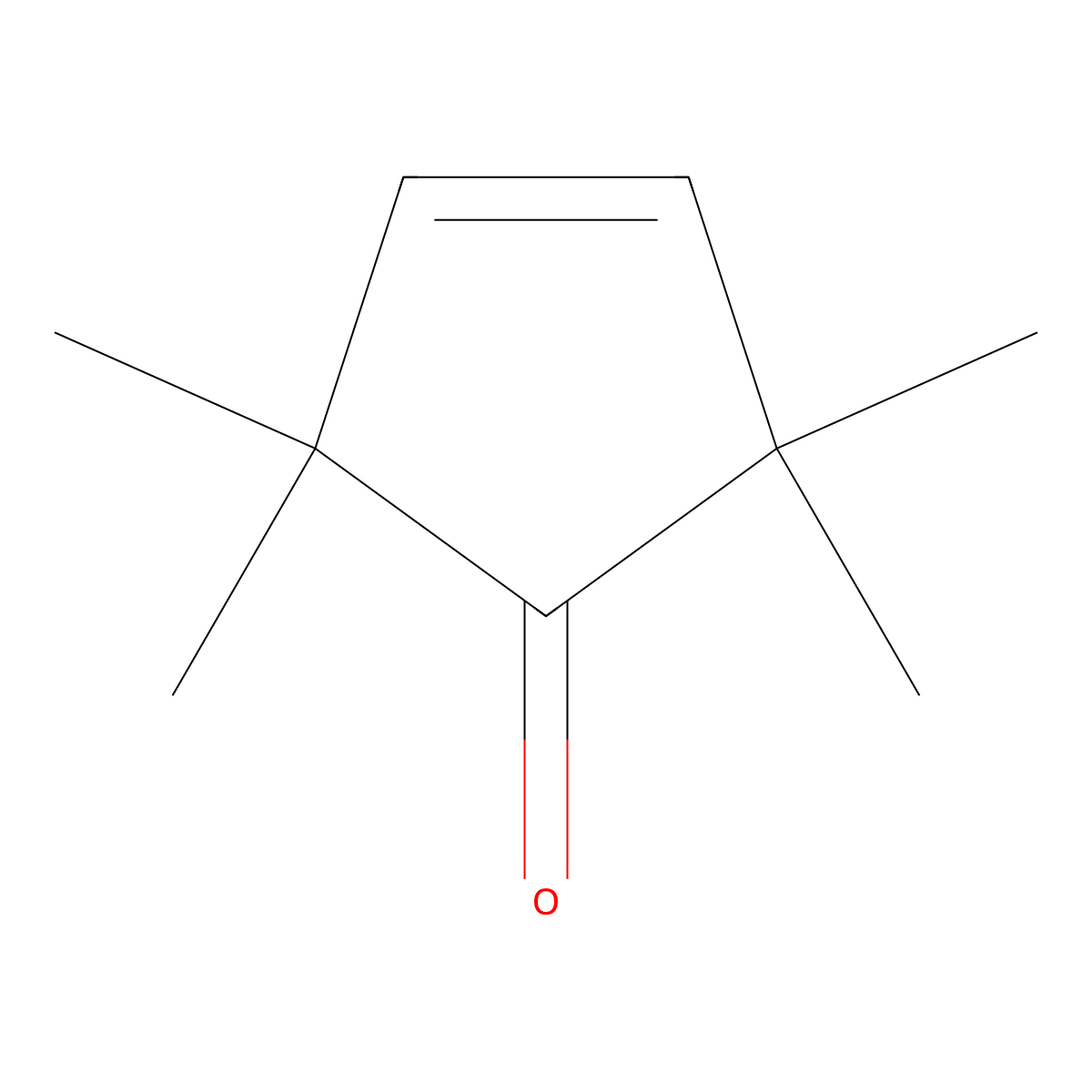 2,2,5,5-Tetramethylcyclopent-3-en-1-one molecular structure, CAS 81396-36-3