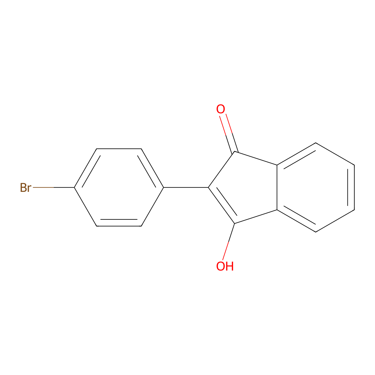 2-(4-bromophenyl)-3-hydroxy-1H-inden-1-one molecular structure, CAS 81397-85-5