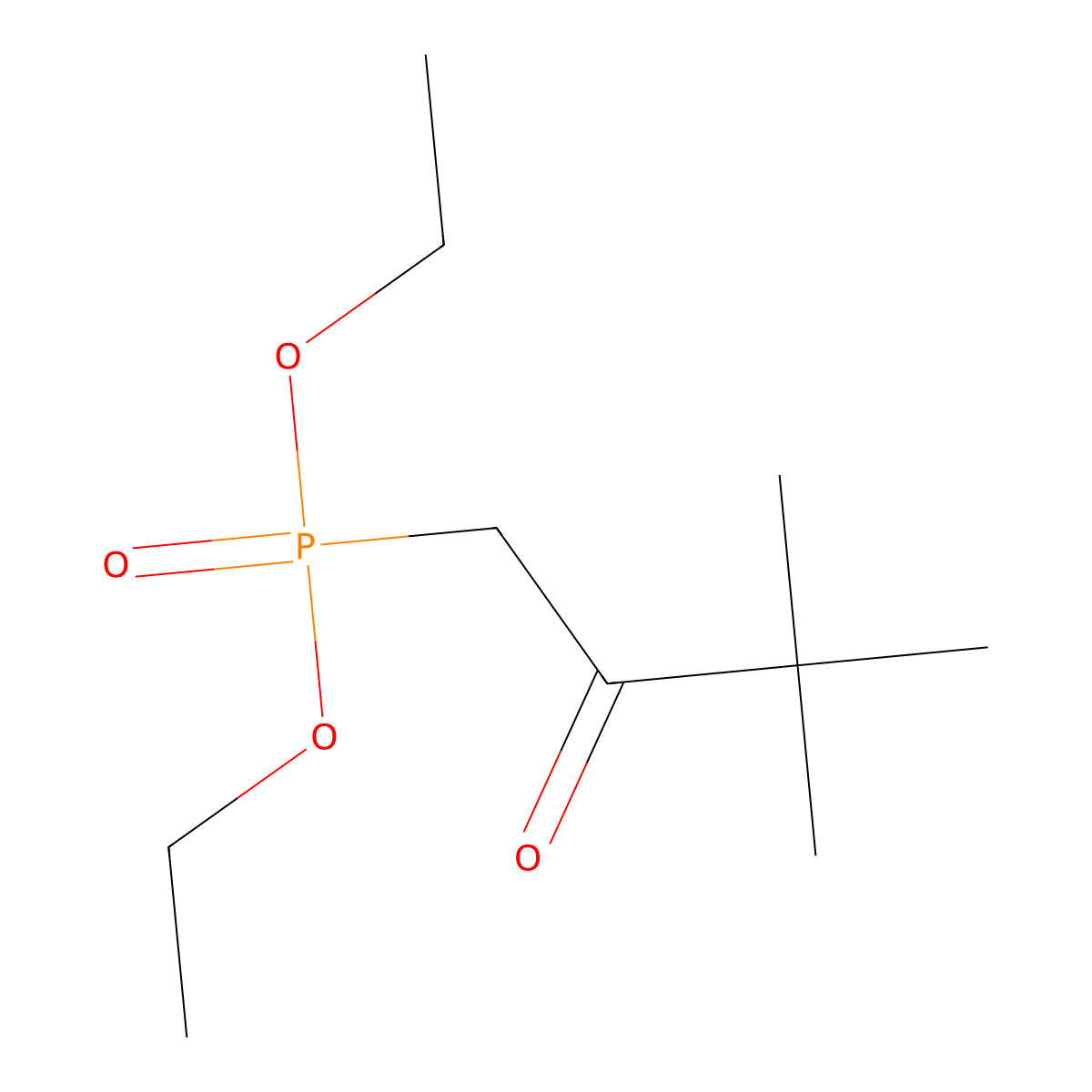 Diethyl (3,3-dimethyl-2-oxobutyl)phosphonate molecular structure, CAS 814-16-4