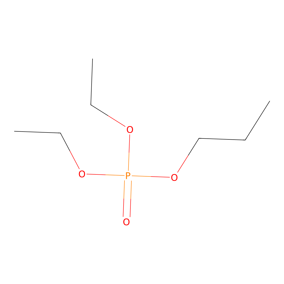 Phosphoric acid, diethyl propyl ester molecular structure, CAS 814-22-2