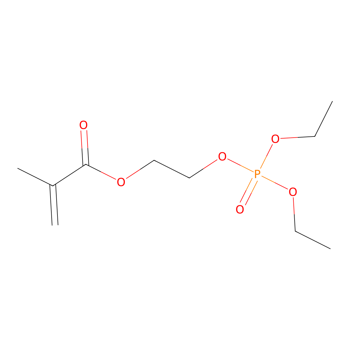 2-((Diethoxyphosphinyl)oxy)ethyl methacrylate molecular structure, CAS 814-35-7