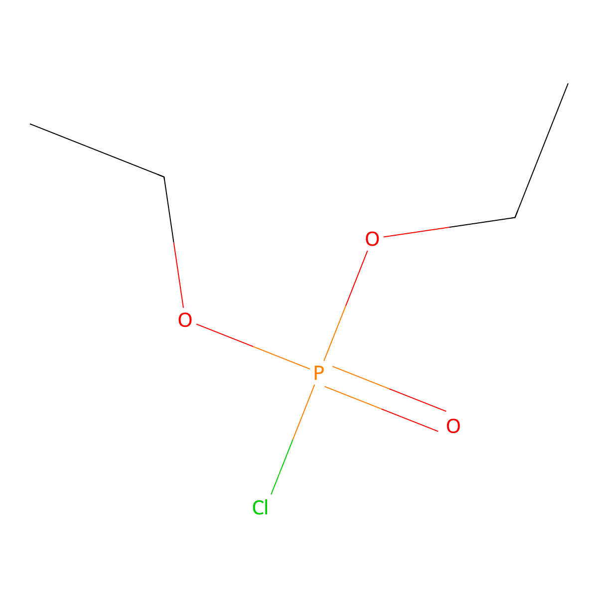Diethyl chlorophosphate molecular structure, CAS 814-49-3