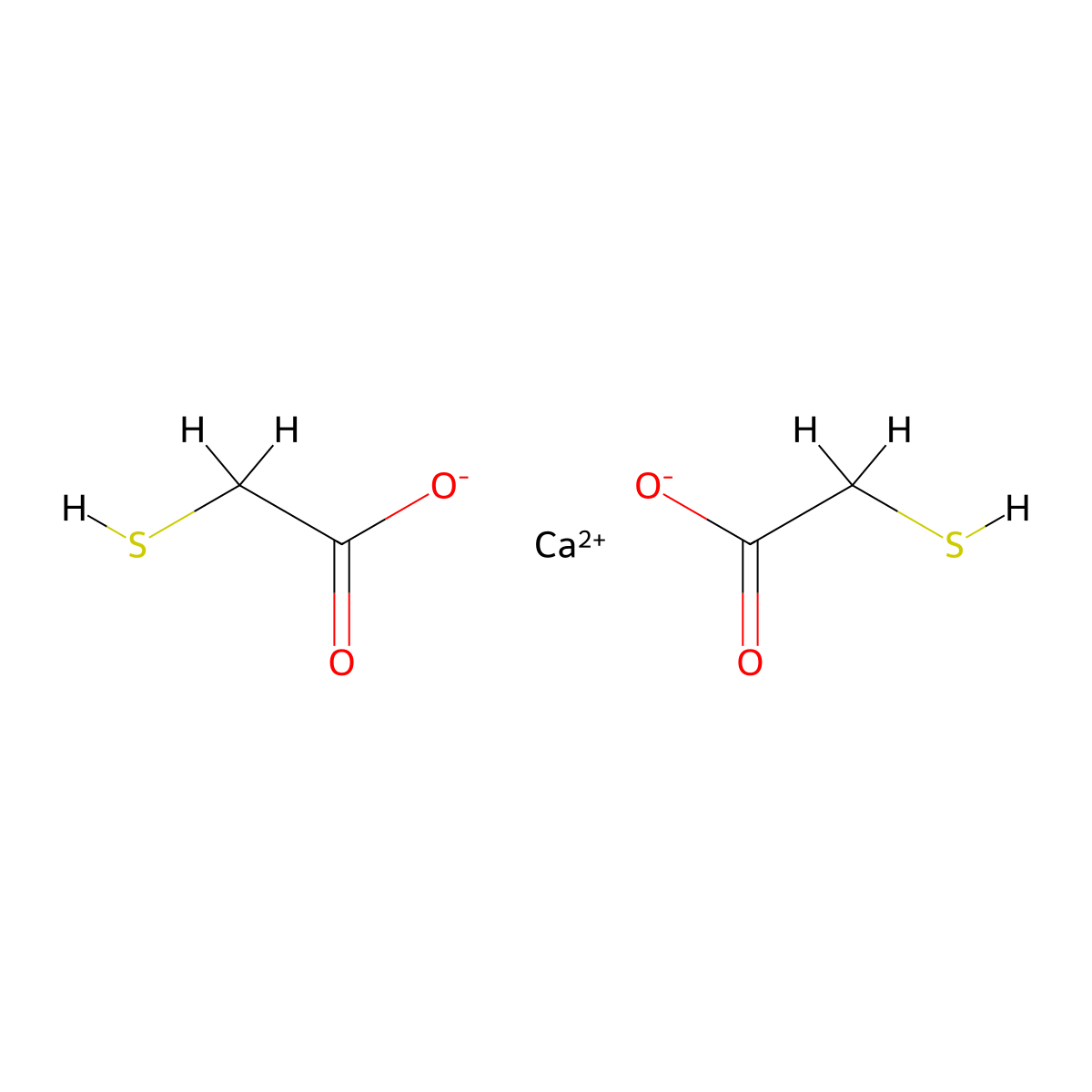 Calcium Thioglycolate molecular structure, CAS 814-71-1