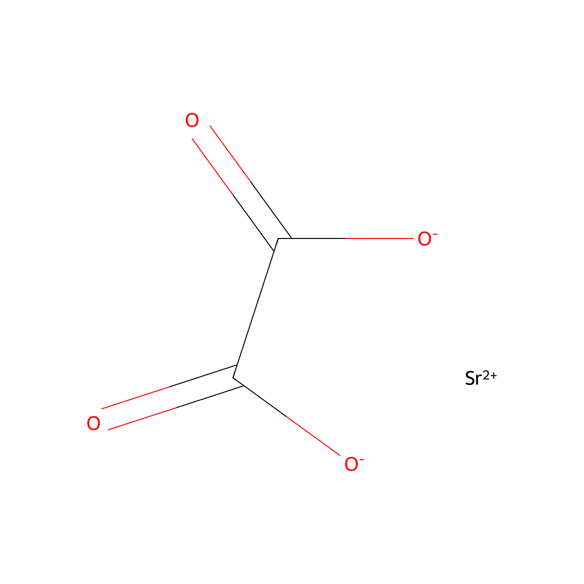 Strontium oxalate molecular structure, CAS 814-95-9