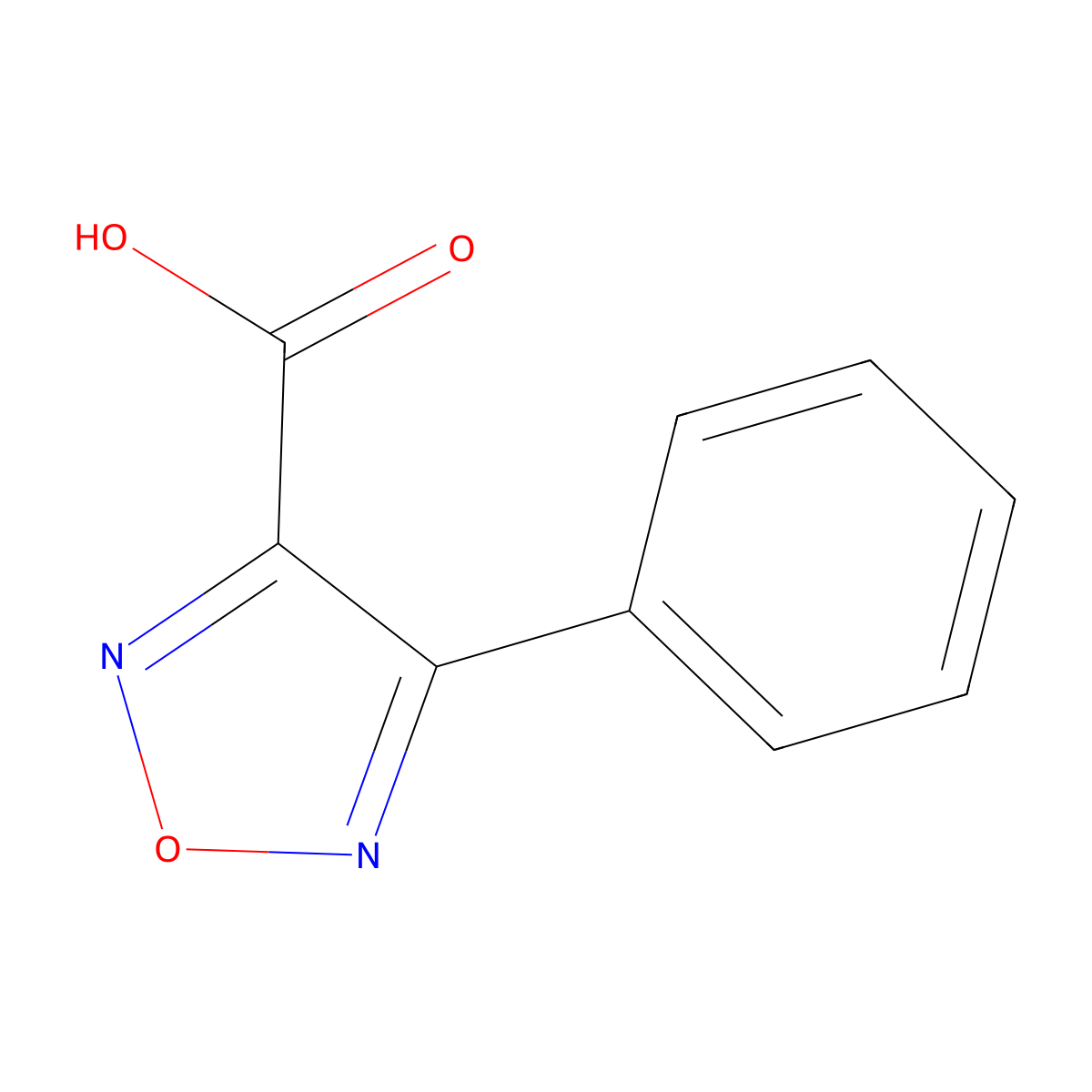 4-phenyl-1,2,5-oxadiazole-3-carboxylic Acid molecular structure, CAS 81400-94-4