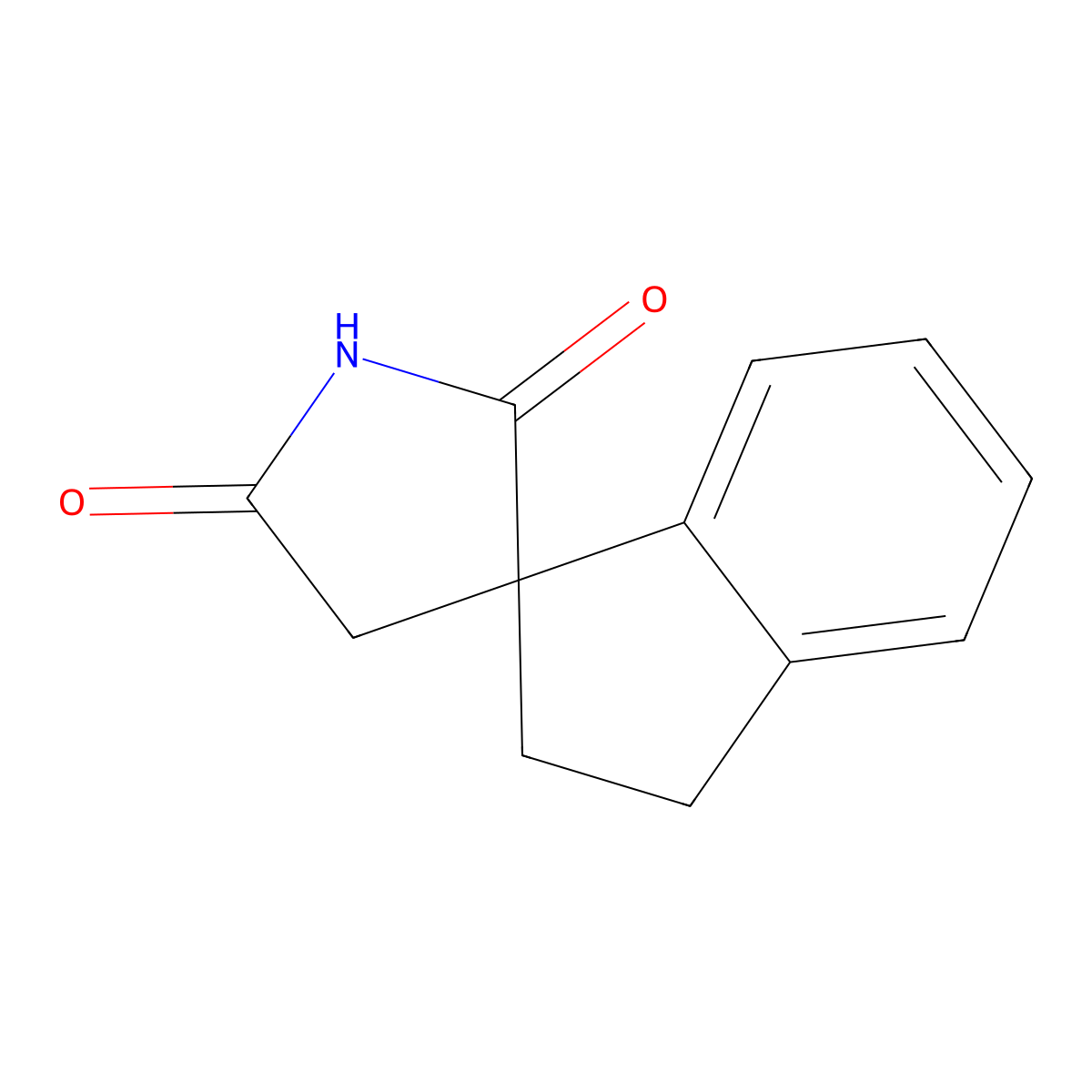2,3-Dihydrospiro[indene-1,3'-pyrrolidine]-2',5'-dione molecular structure, CAS 81402-16-6