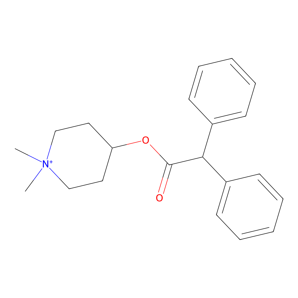 4-((2,2-Diphenylacetyl)oxy)-1,1-dimethylpiperidinium molecular structure, CAS 81405-11-0