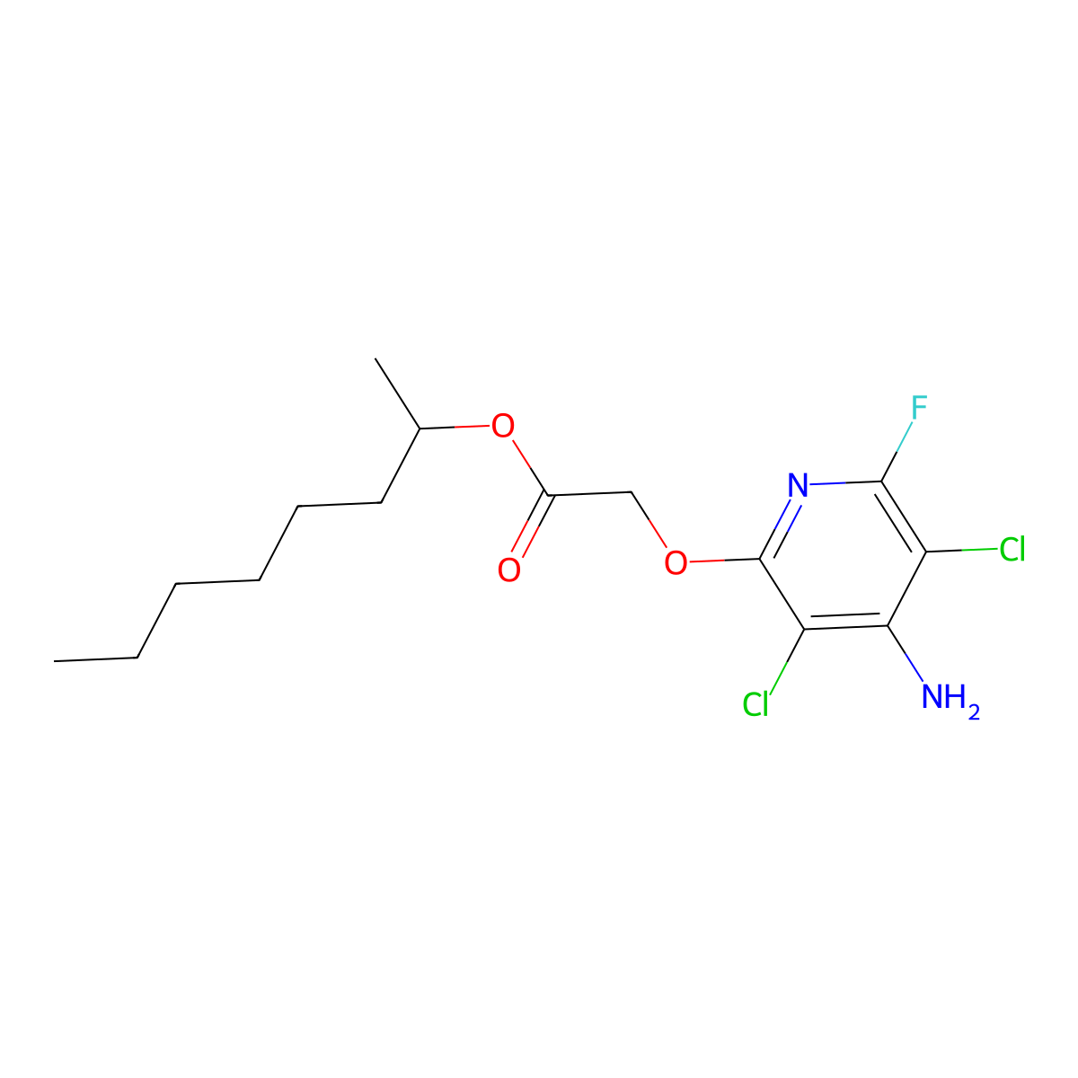 Fluroxypyr-meptyl molecular structure, CAS 81406-37-3