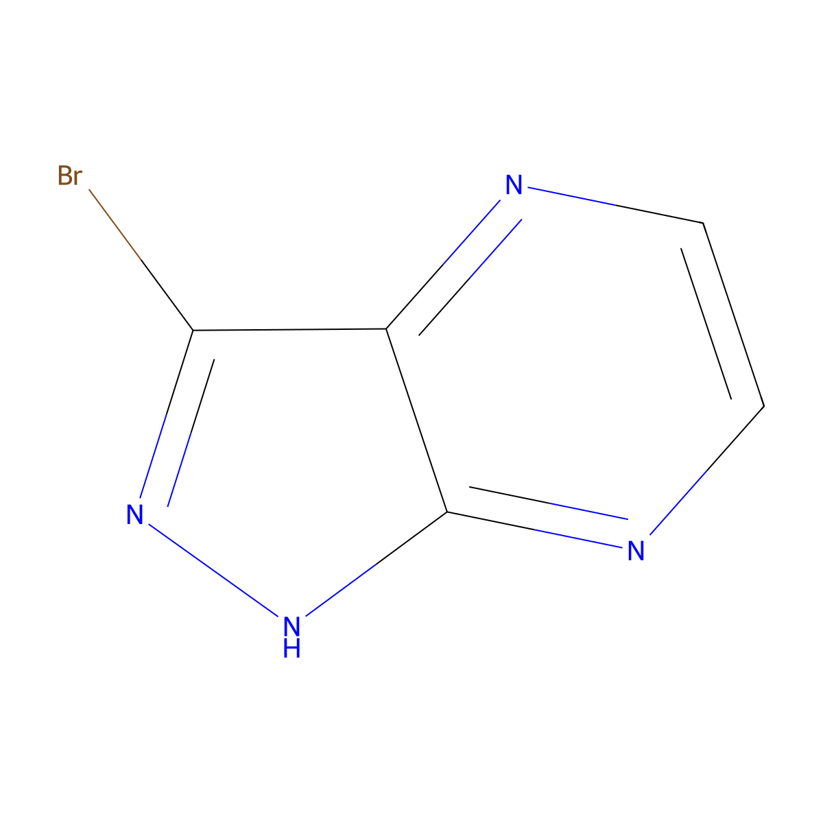 3-Bromo-1H-pyrazolo(3,4-b)pyrazine molecular structure, CAS 81411-68-9
