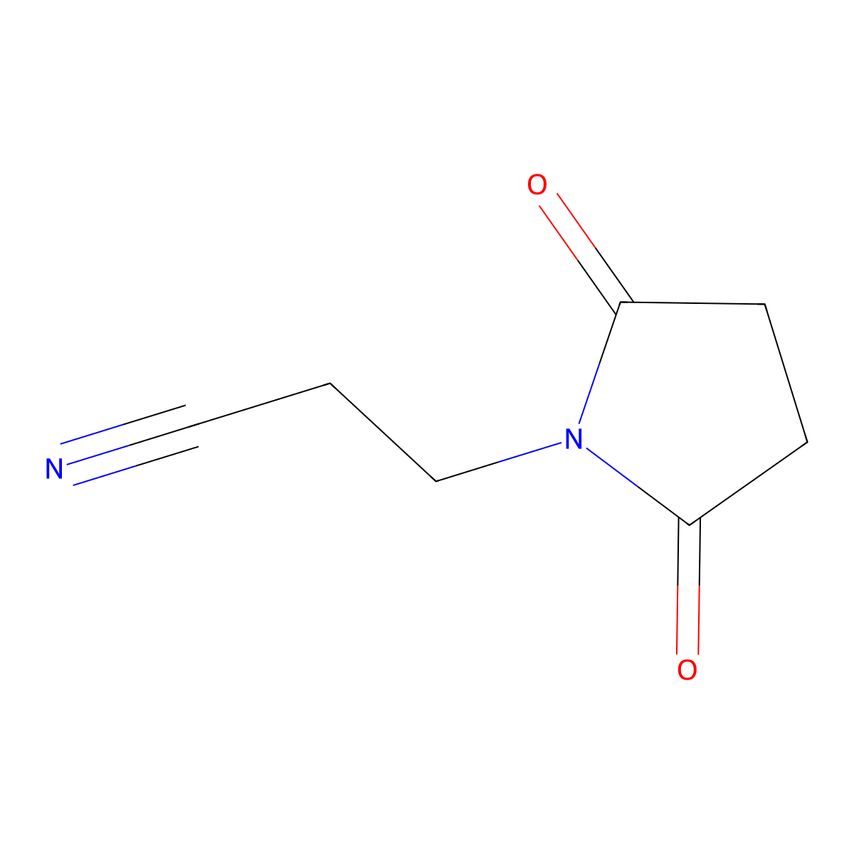 3-(2,5-Dioxopyrrolidin-1-yl)propanenitrile molecular structure, CAS 81416-12-8