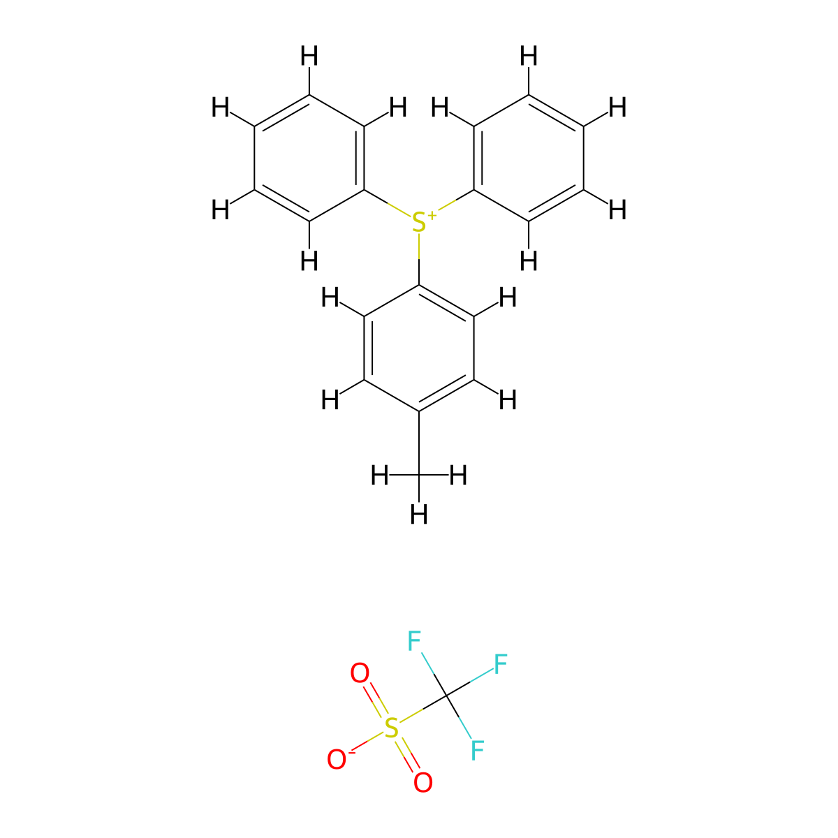 (4-Methylphenyl)diphenylsulfonium triflate molecular structure, CAS 81416-37-7
