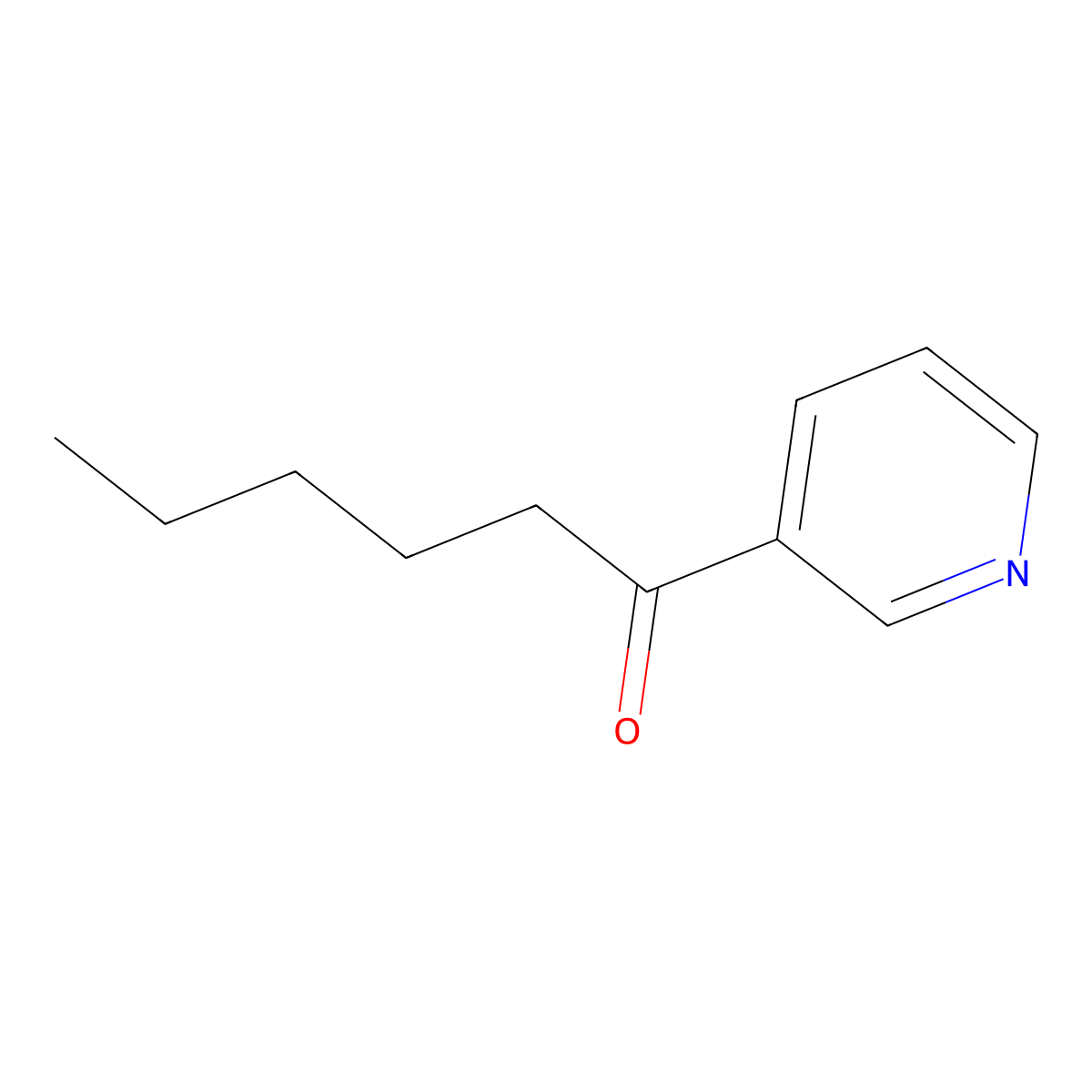 1-(Pyridin-3-yl)hexan-1-one molecular structure, CAS 81418-03-3