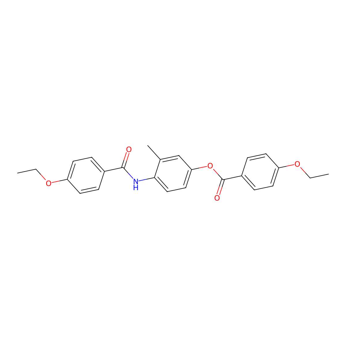 4-[(4-Ethoxybenzoyl)amino]-3-methylphenyl 4-ethoxybenzoate molecular structure, CAS 81418-77-1