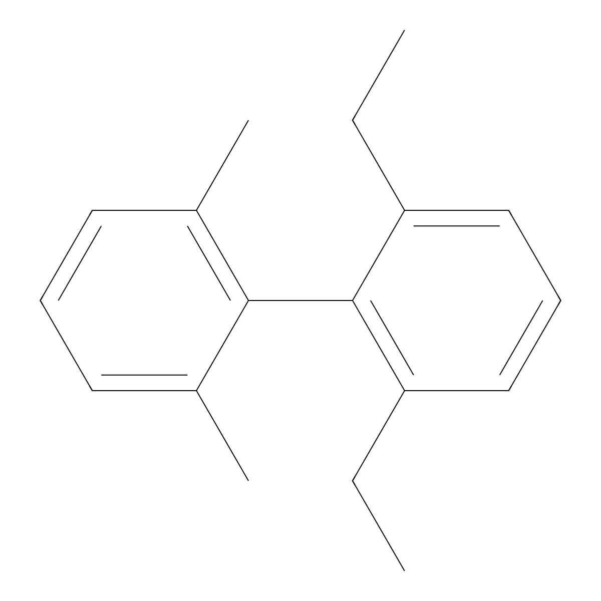 2,6-Diethyl-2',6'-dimethyl-1,1'-biphenyl molecular structure, CAS 814254-88-1