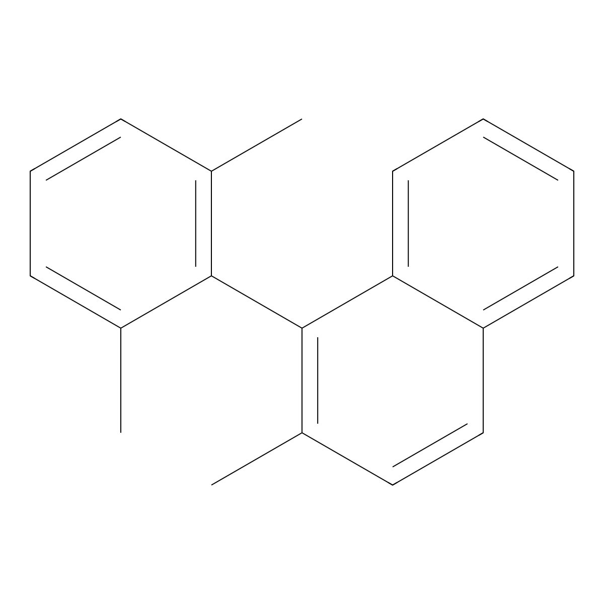 1-(2,6-Dimethylphenyl)-2-methylnaphthalene molecular structure, CAS 814254-89-2