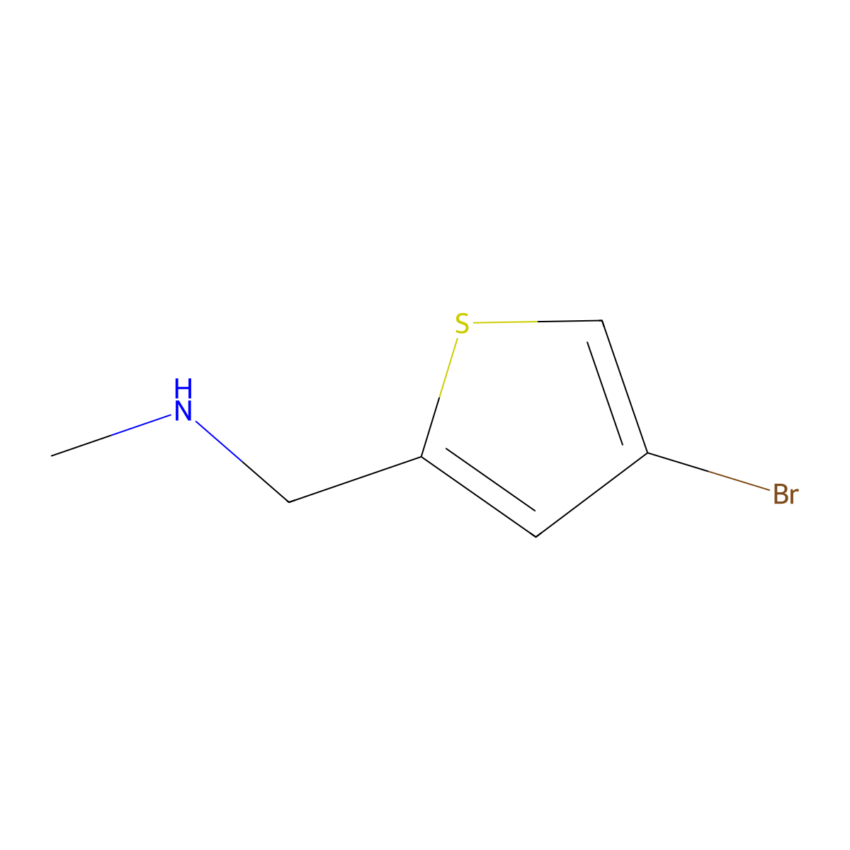 1-(4-Bromothiophen-2-yl)-N-methylmethanamine molecular structure, CAS 814255-78-2