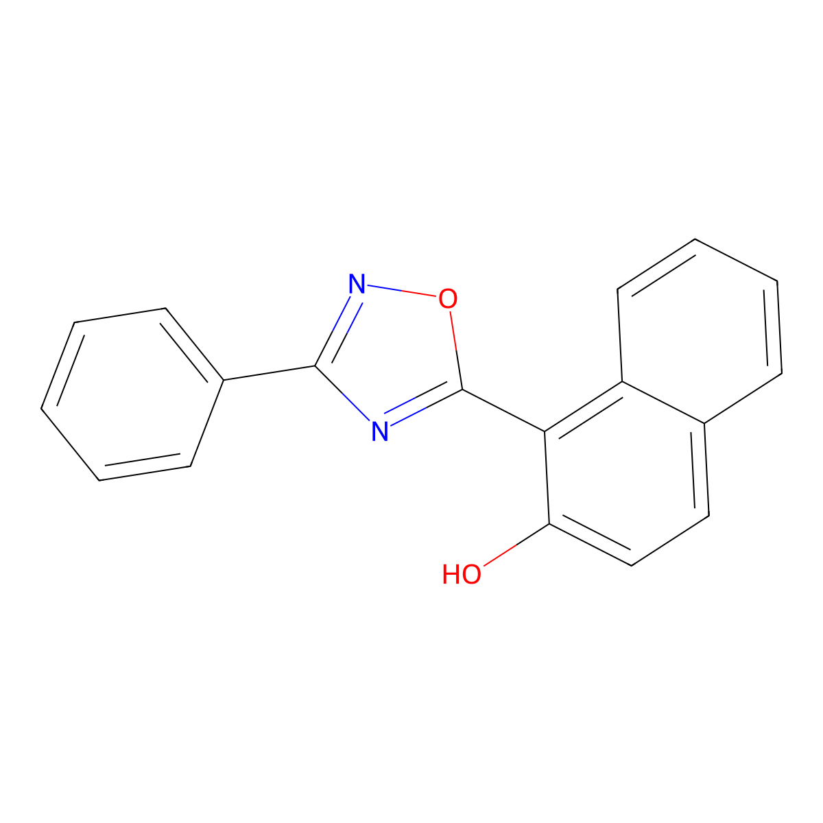1-(3-Phenyl-1,2,4-oxadiazol-5-yl)naphthalen-2-ol molecular structure, CAS 814257-92-6