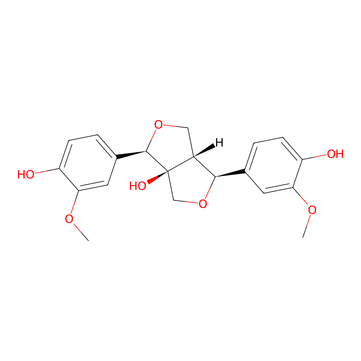 8-Hydroxypinoresinol molecular structure, CAS 81426-17-7
