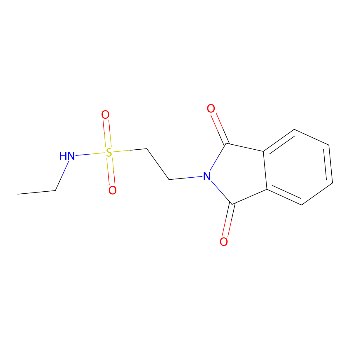 2-(1,3-Dioxoisoindol-2-yl)-N-ethylethanesulfonamide molecular structure, CAS 81428-02-6