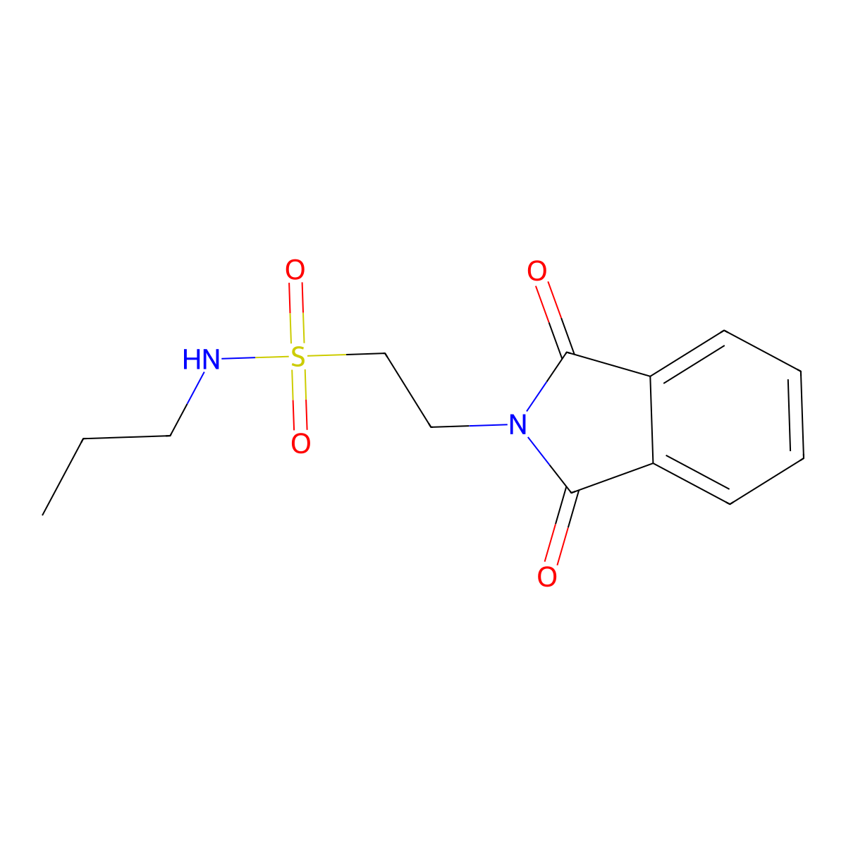 2-(1,3-dioxoisoindol-2-yl)-N-propylethanesulfonamide molecular structure, CAS 81428-03-7