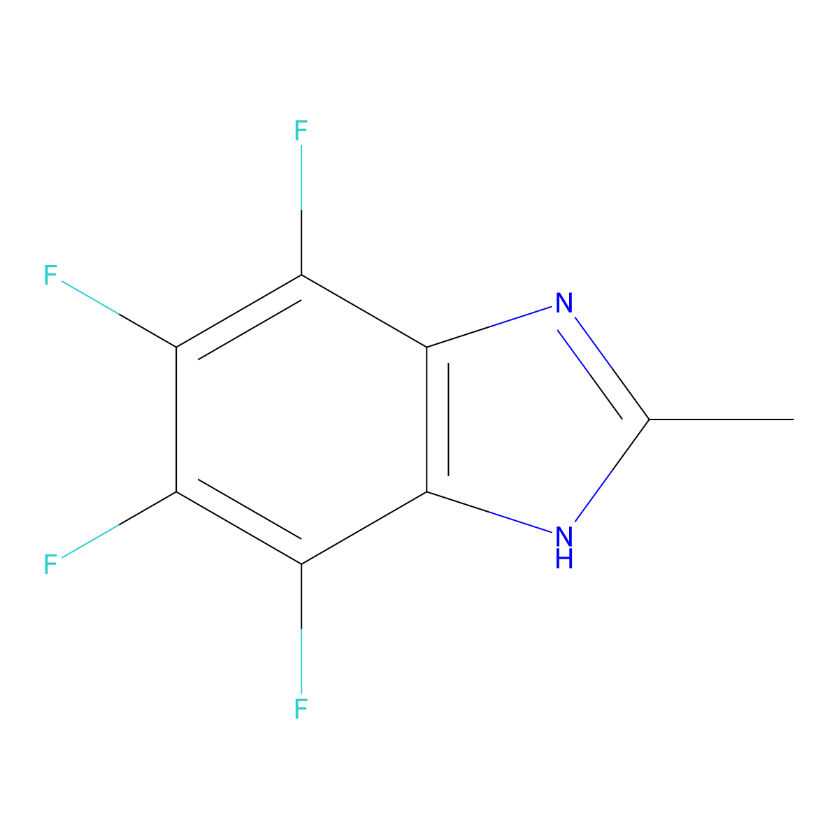 4,5,6,7-tetrafluoro-2-methyl-1H-benzo[d]imidazole molecular structure, CAS 81430-75-3