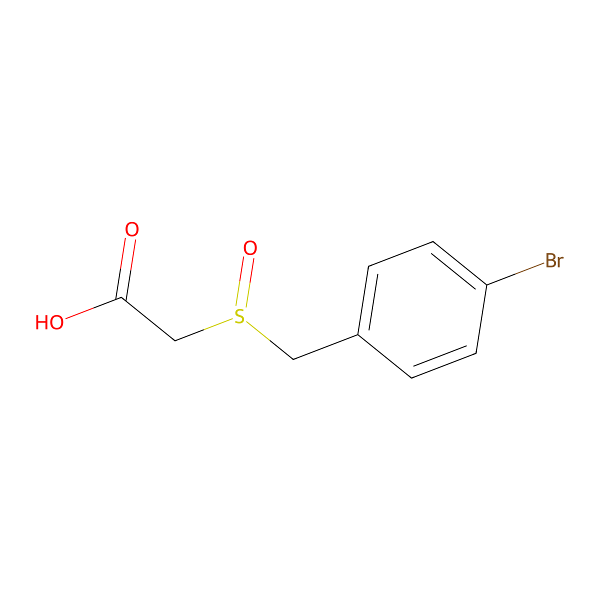 2-[(4-Bromophenyl)methanesulfinyl]acetic acid molecular structure, CAS 81431-33-6