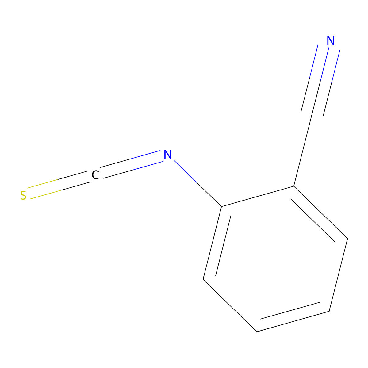 2-Cyanophenyl isothiocyanate molecular structure, CAS 81431-98-3