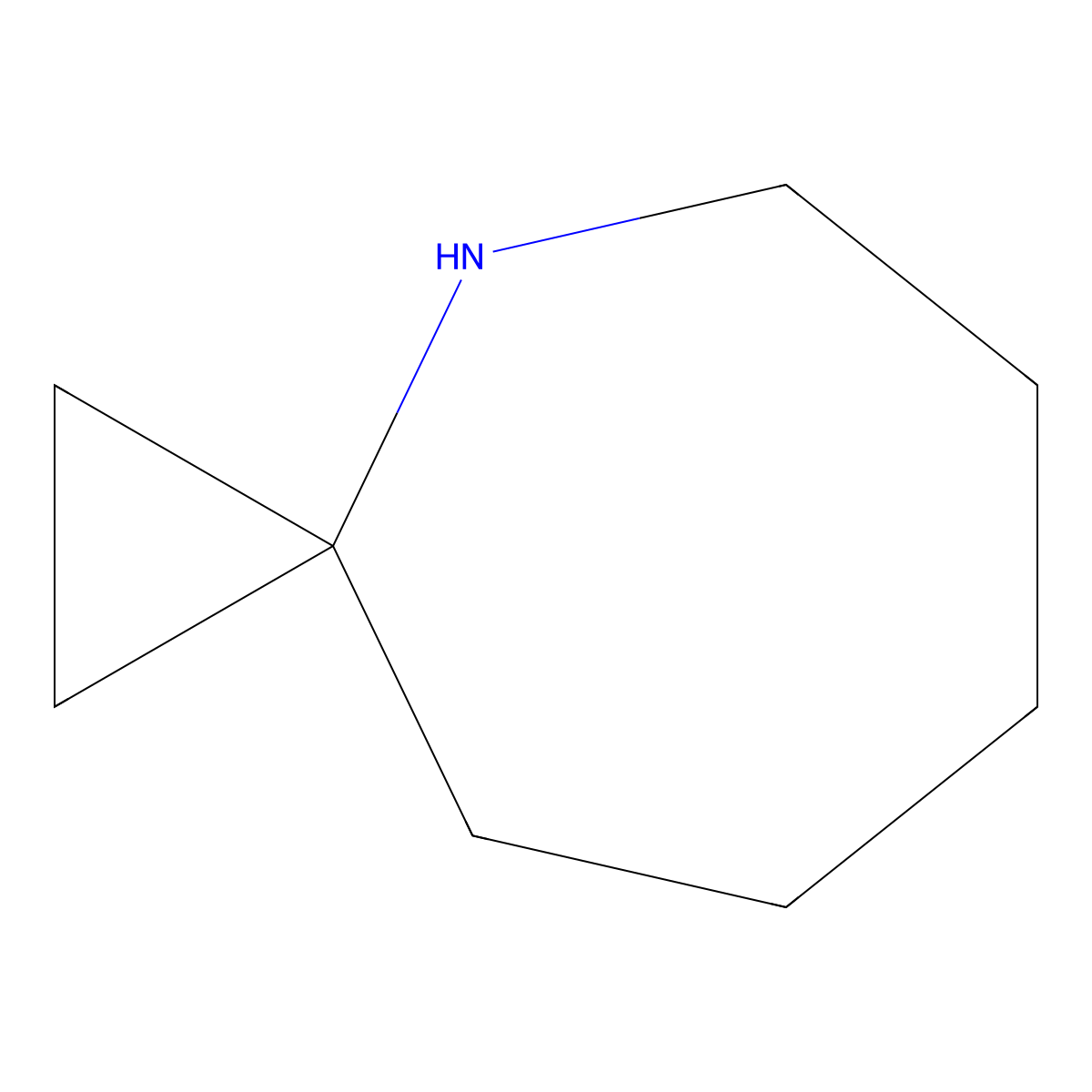 4-Azaspiro[2.6]nonane molecular structure, CAS 81435-70-3