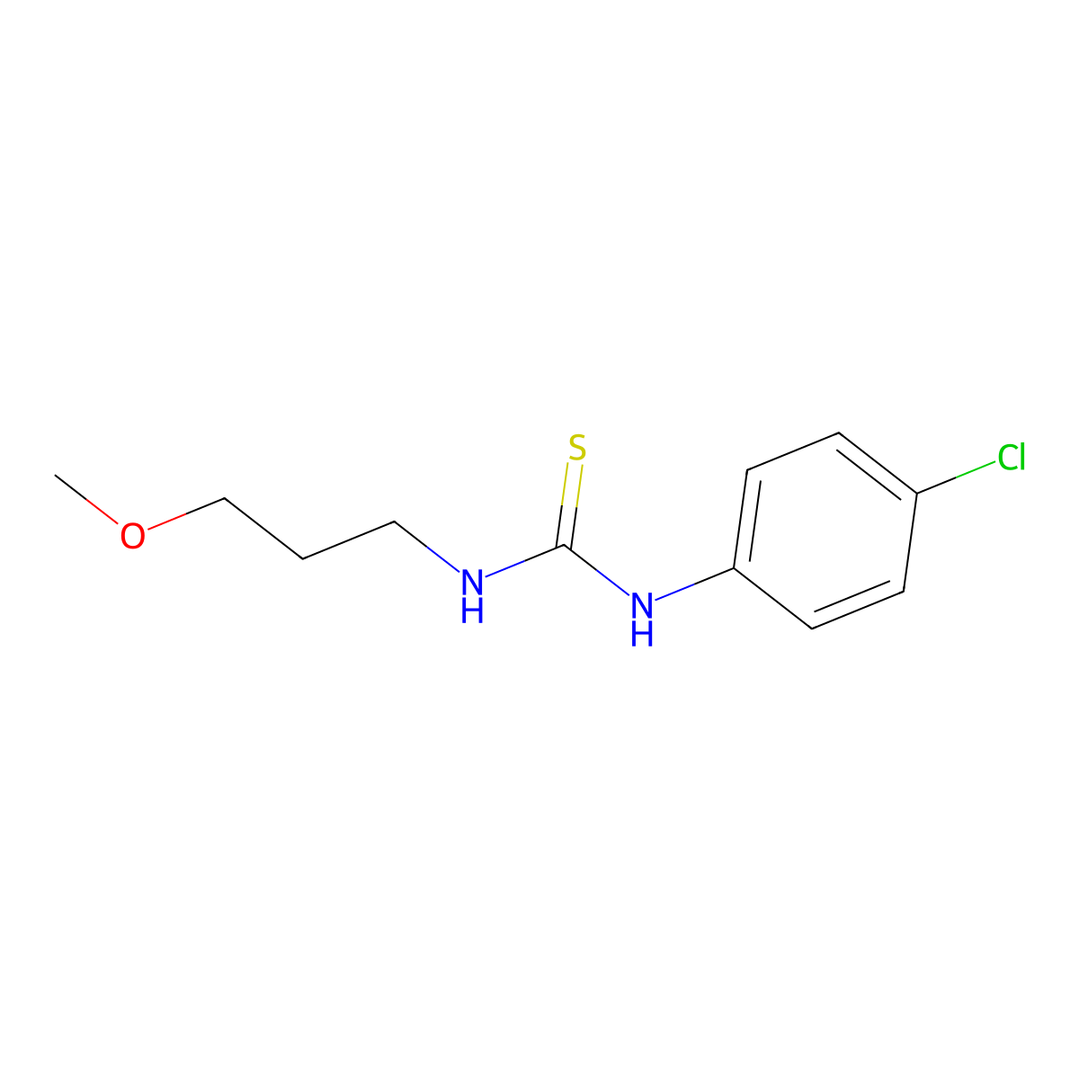 1-(4-Chlorophenyl)-3-(3-methoxypropyl)thiourea molecular structure, CAS 81438-12-2