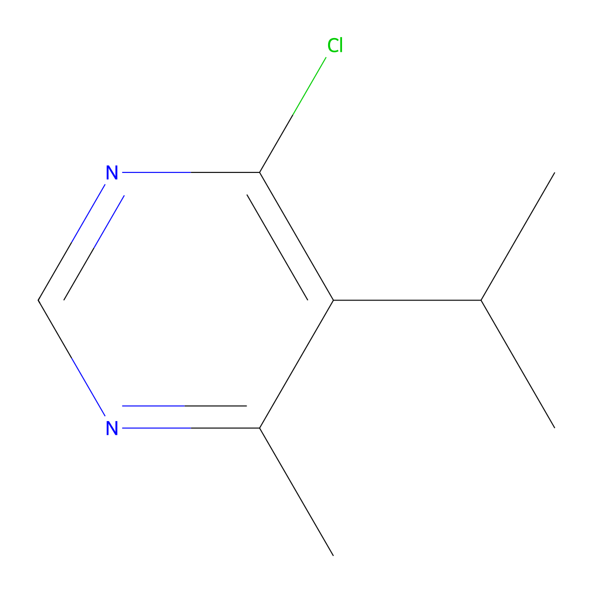 4-Chloro-5-isopropyl-6-methylpyrimidine molecular structure, CAS 81438-38-2
