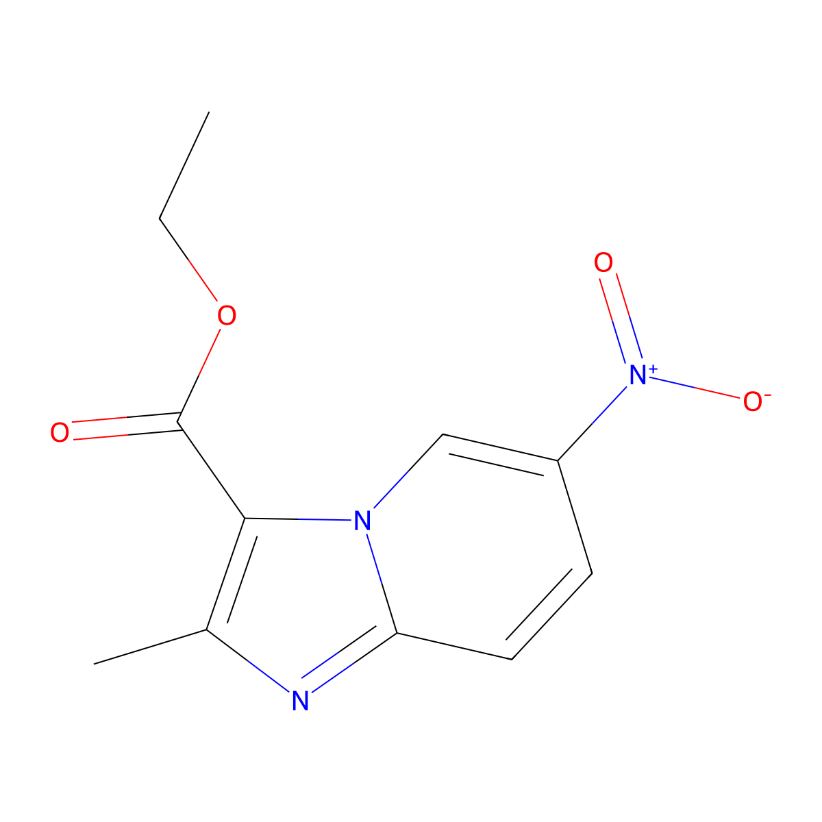 Ethyl 2-Methyl-6-nitroimidazo[1,2-a]pyridine-3-carboxylate molecular structure, CAS 81438-60-0