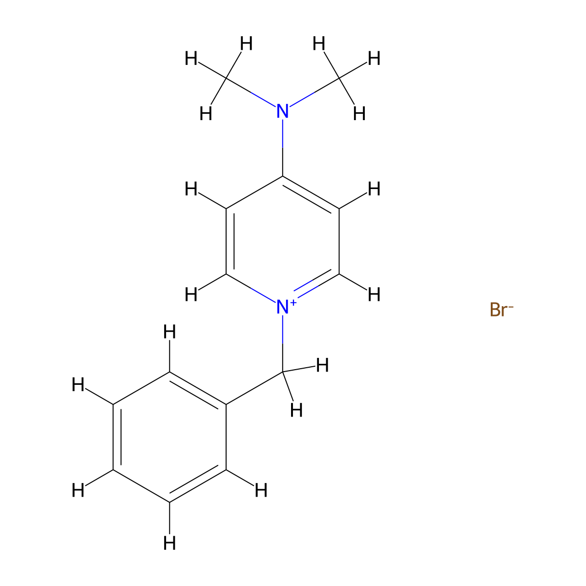 Pyridinium, 4-(dimethylamino)-1-(phenylmethyl)-, bromide molecular structure, CAS 81439-98-7