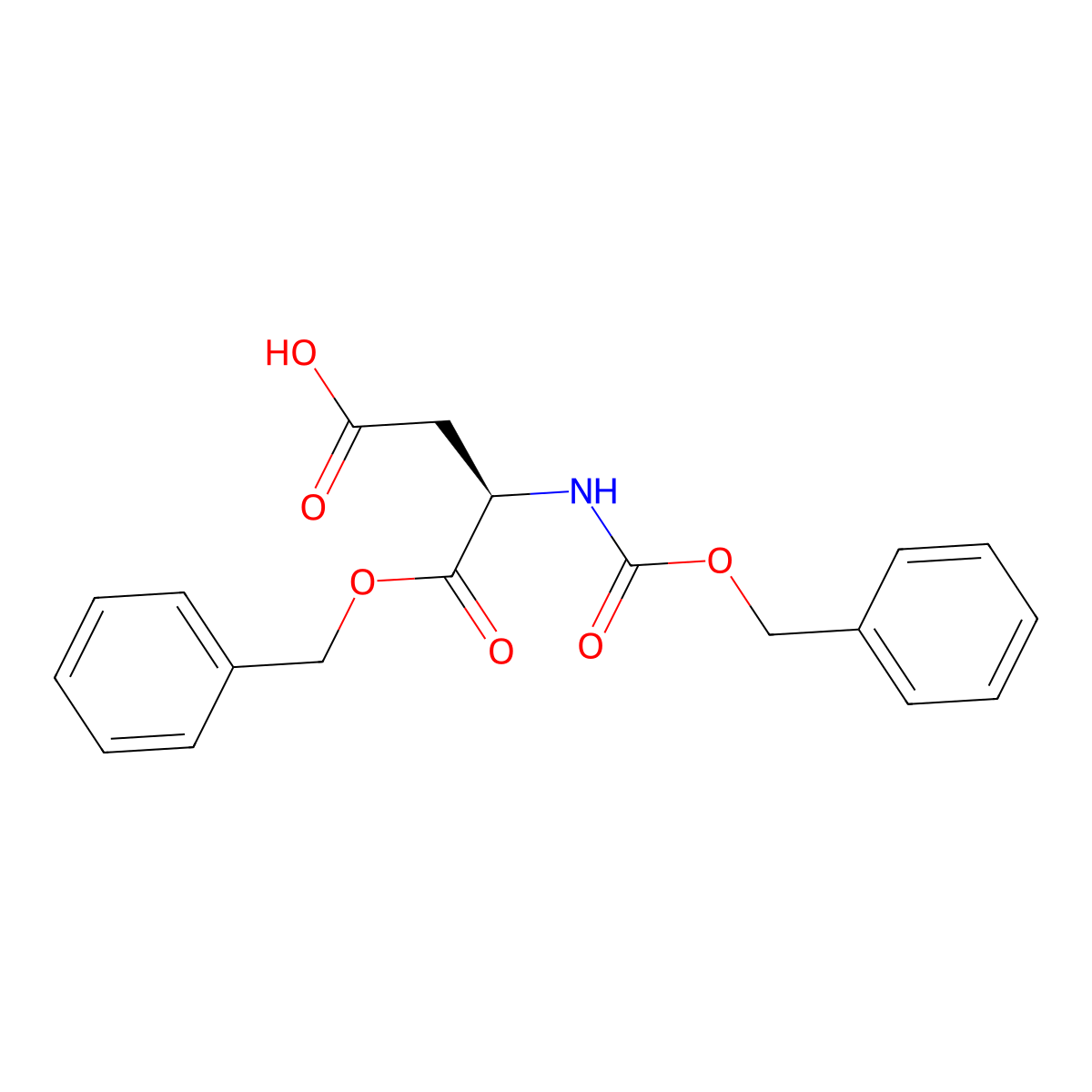 (R)-4-(Benzyloxy)-3-(((benzyloxy)carbonyl)amino)-4-oxobutanoic acid molecular structure, CAS 81440-35-9