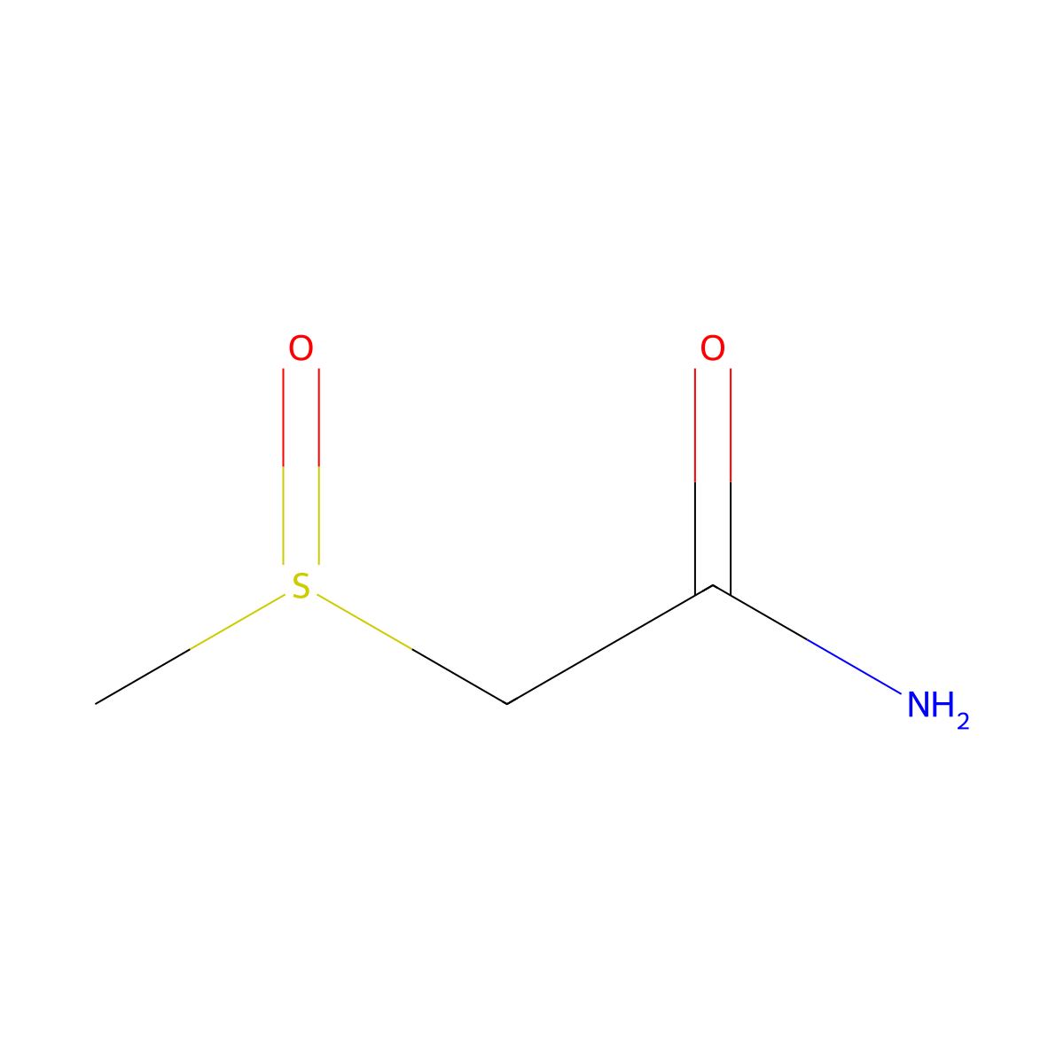 2-(Methylsulfinyl)acetamide molecular structure, CAS 81442-38-8