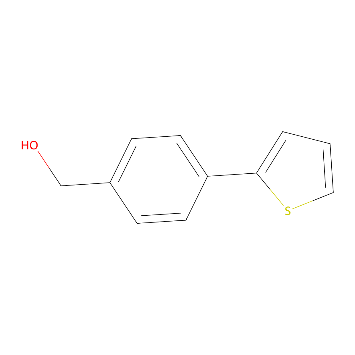 (4-(Thiophen-2-yl)phenyl)methanol molecular structure, CAS 81443-44-9