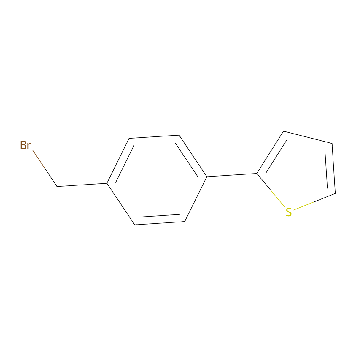 2-(4-(Bromomethyl)phenyl)thiophene molecular structure, CAS 81443-46-1