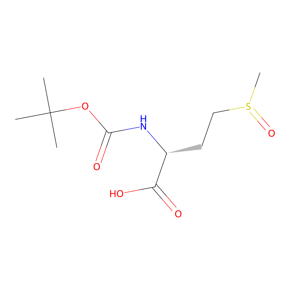 Boc-D-methionine sulfoxide molecular structure, CAS 81444-65-7