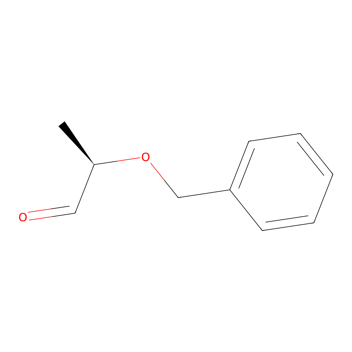 (R)-2-benzyloxypropanal molecular structure, CAS 81445-45-6