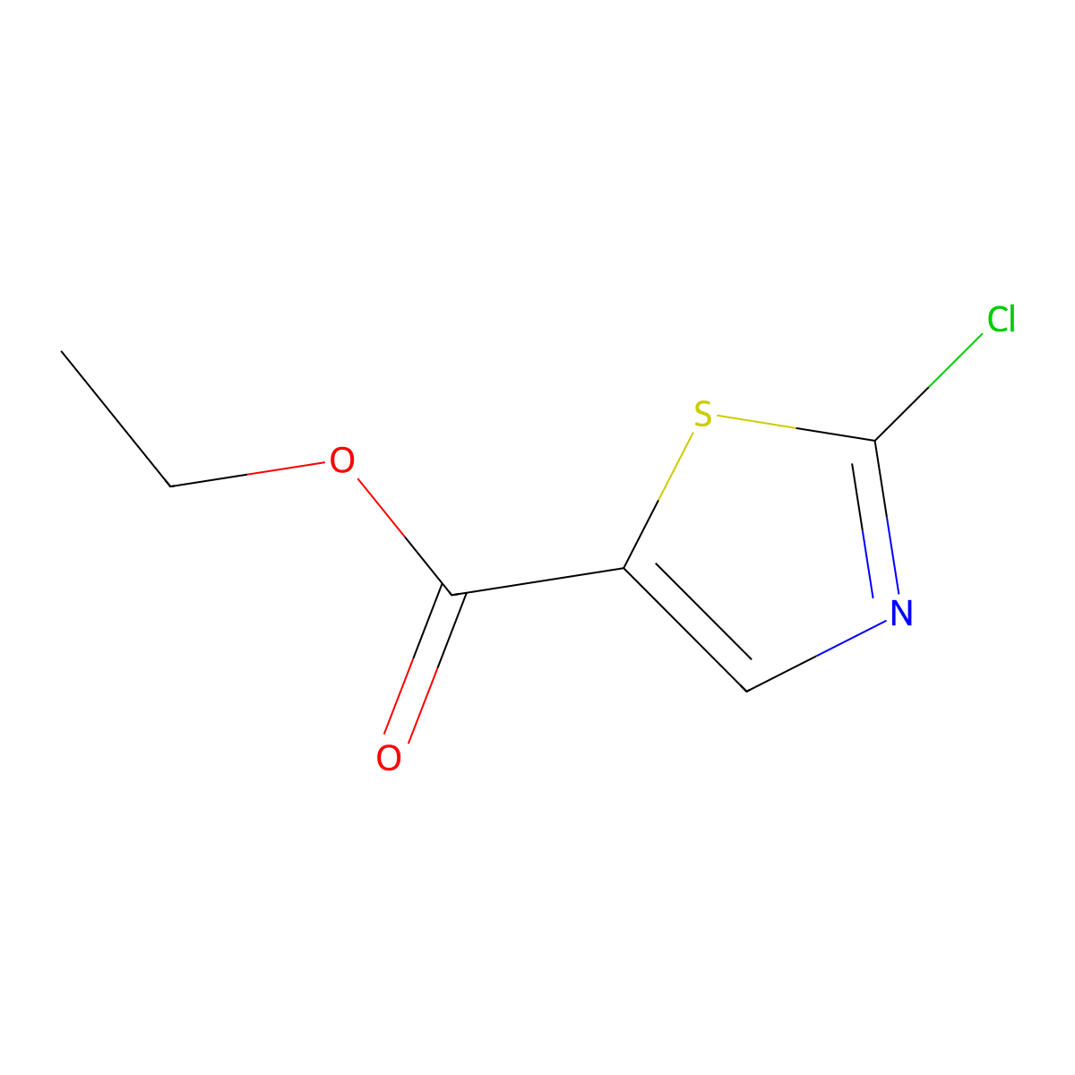 Ethyl 2-chloro-1,3-thiazole-5-carboxylate molecular structure, CAS 81449-93-6