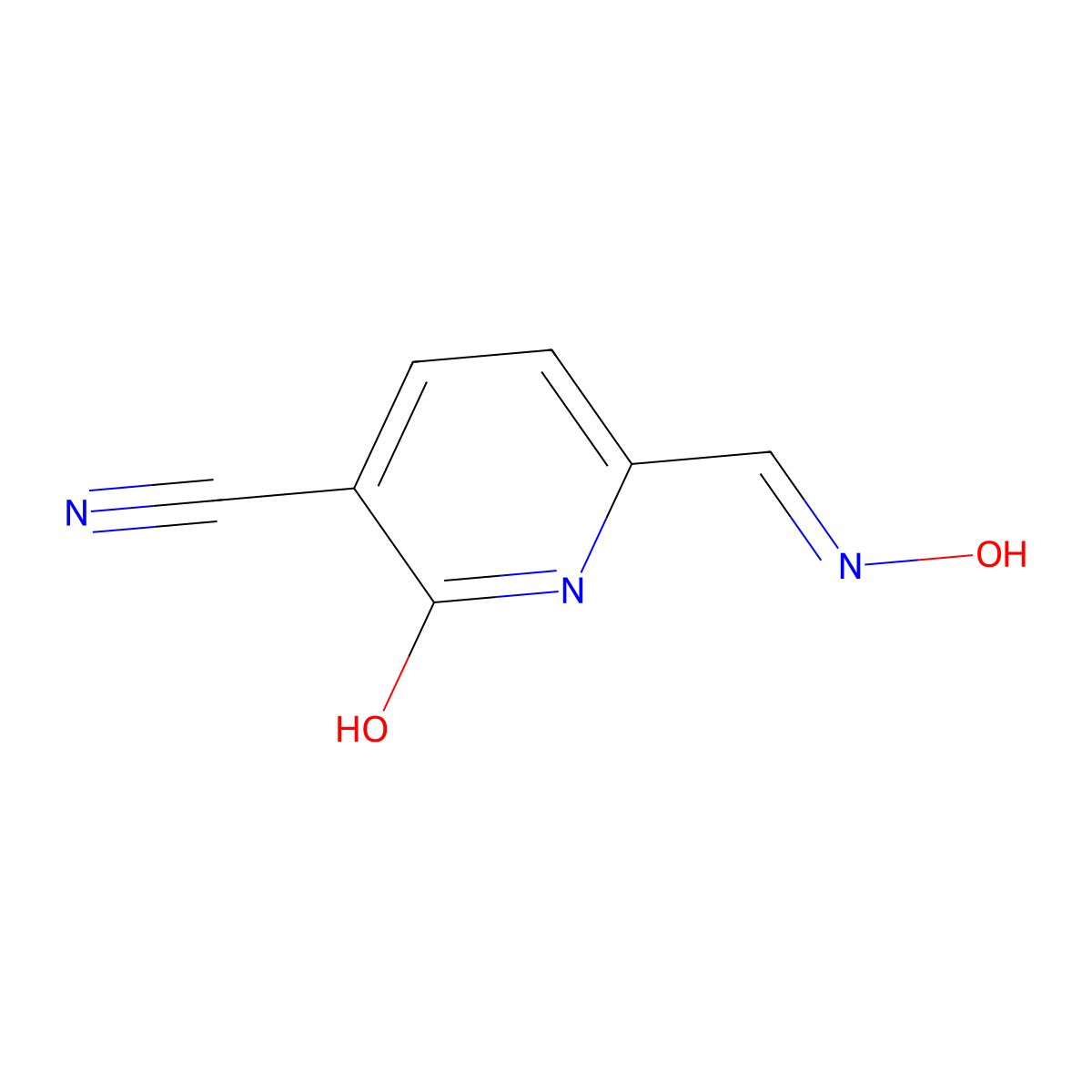 2-Hydroxy-6-[(hydroxyimino)methyl]nicotinonitrile molecular structure, CAS 81450-61-5