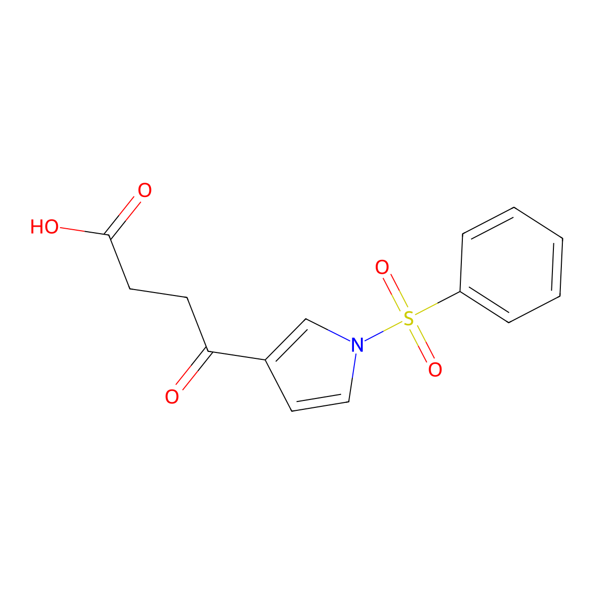 4-Oxo-4-[1-(phenylsulfonyl)-1H-pyrrol-3-yl]butanoic acid molecular structure, CAS 81454-02-6