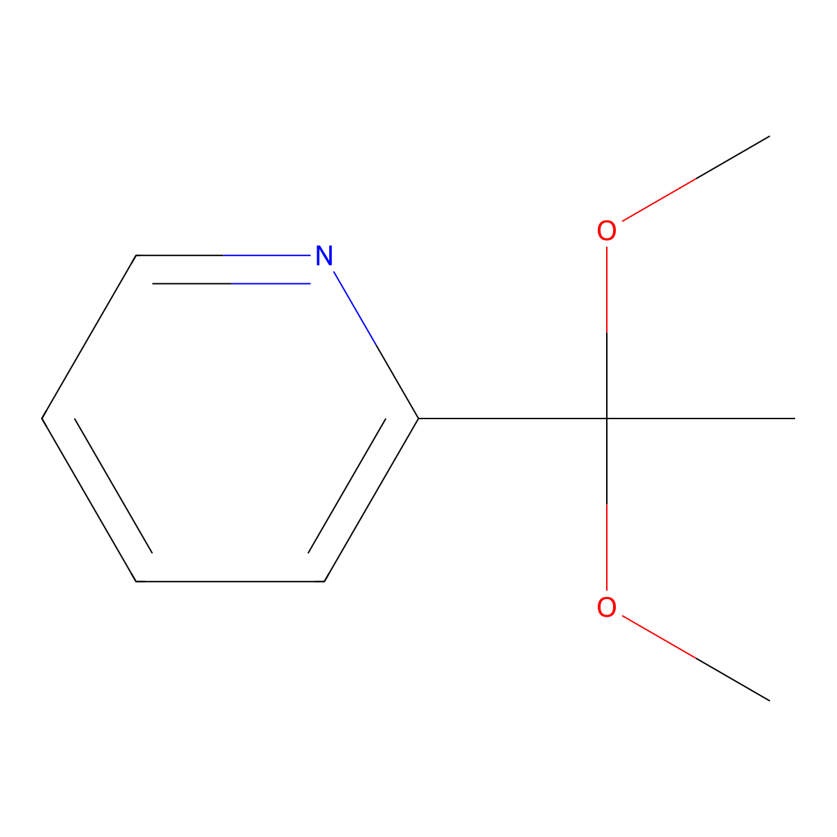 2-(1,1-Dimethoxyethyl)-pyridine molecular structure, CAS 81454-23-1