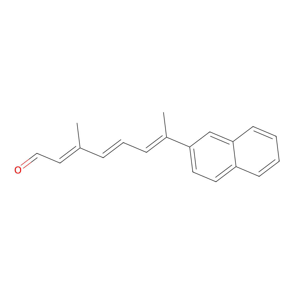 3-Methyl-7-naphthalen-2-yl-octa-2,4,6-trienal molecular structure, CAS 81455-08-5