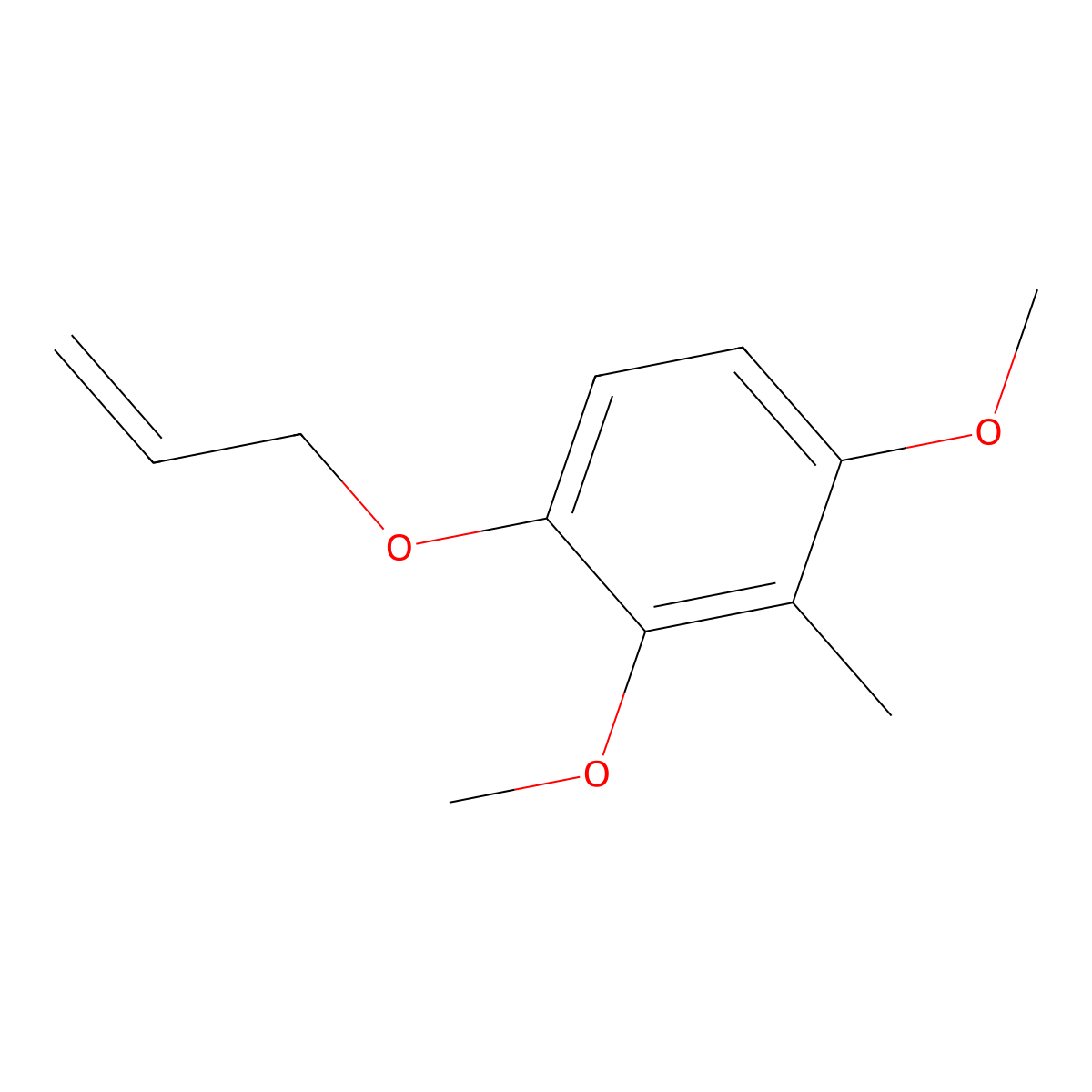 Benzene, 1,3-dimethoxy-2-methyl-4-(2-propenyloxy)- molecular structure, CAS 81457-15-0