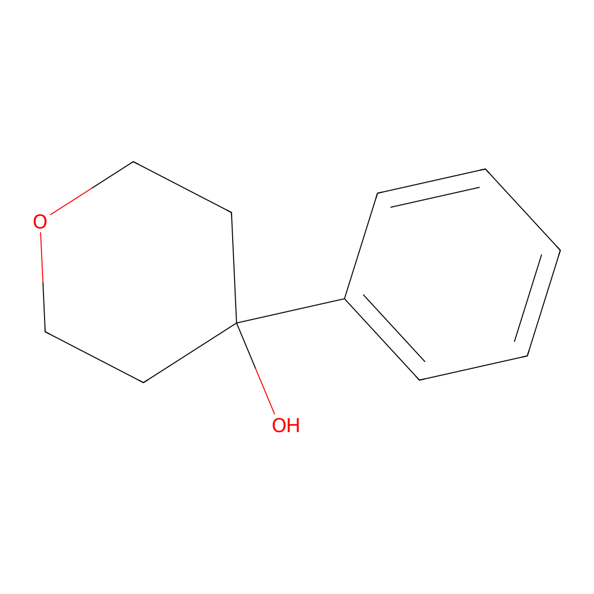 4-Phenyloxan-4-ol molecular structure, CAS 81462-07-9